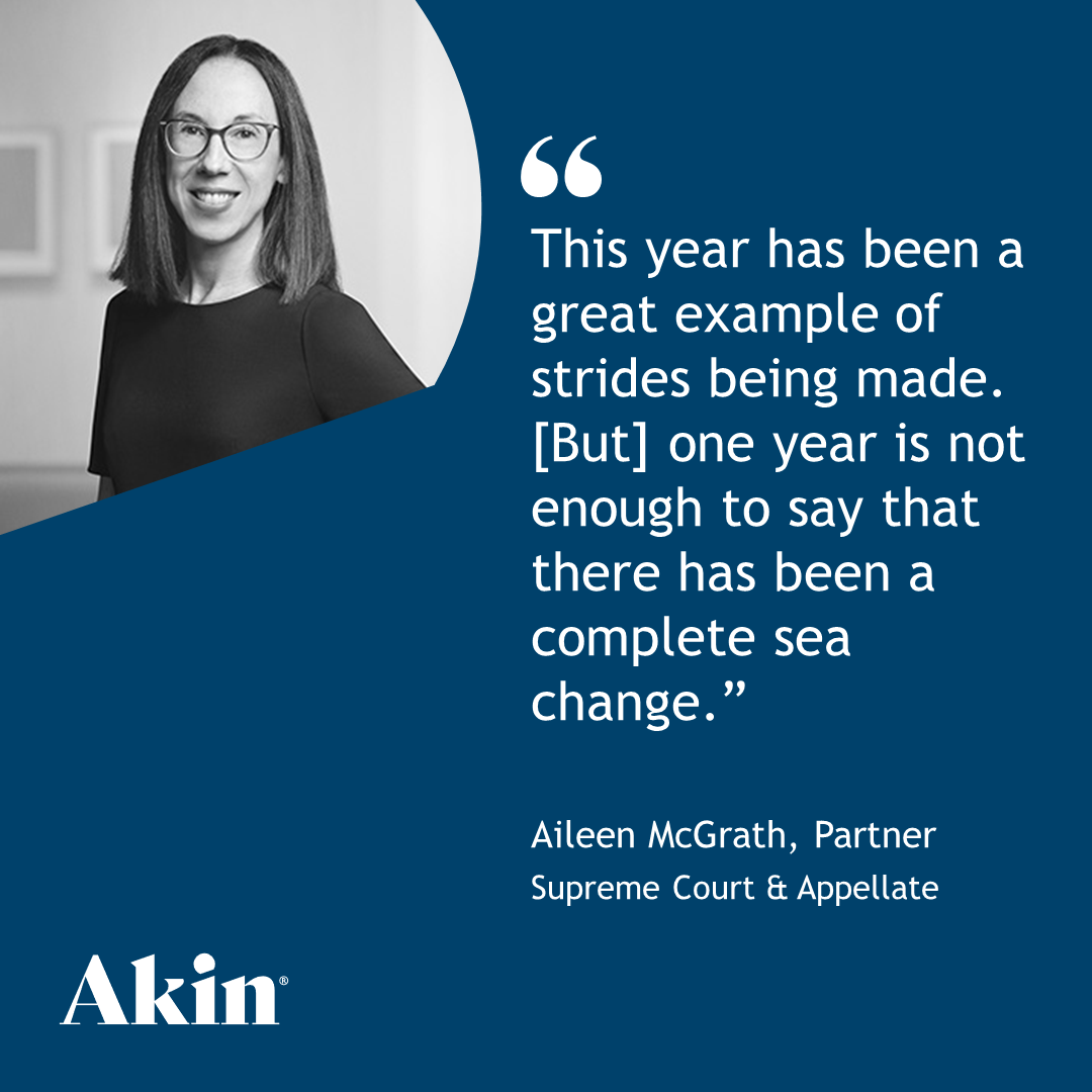 Am Law Profiles Aileen McGrath; Discusses Career Path, Debut SCOTUS Argument and Advancing Women Advocates